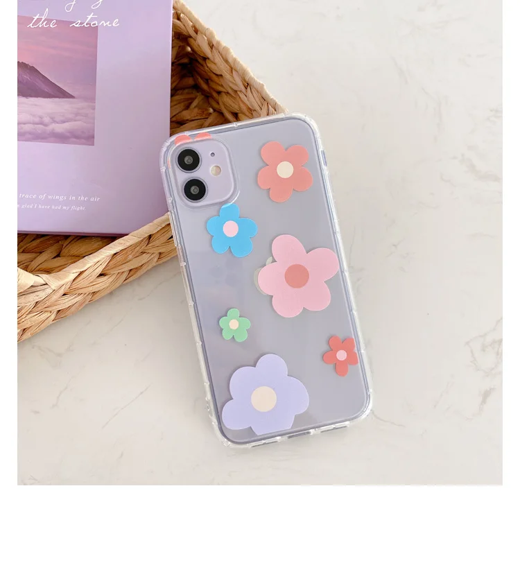 Чехол GlamPhone из ТПУ с цветочным оформлением чехол для iPhoneSE 2 11Pro/Max X XS Max XR мягкий
