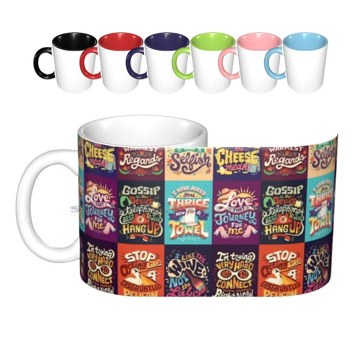 

Sc коллаж Керамические Кружки Кофейные чашки молочный чай Кружка коллаж с буквой цифровая надпись слова Искусство Schitt S Creek David