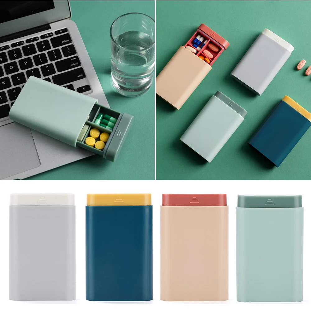 

Travel Pill Box Holder Weekly Medicine Storage Box Organizer Container Drug Tablet Dispenser Independent Lattice Pill Case