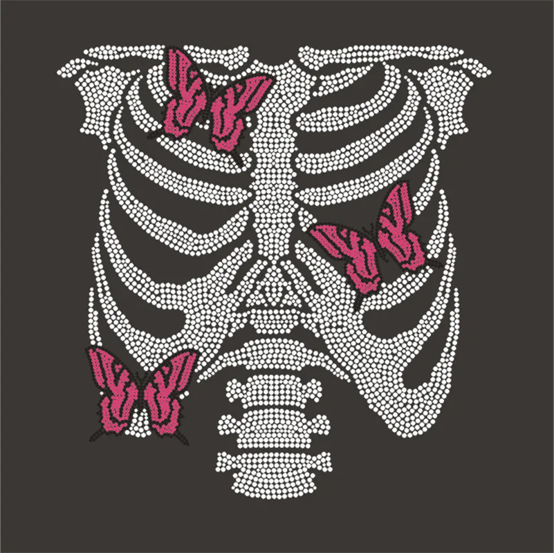 Наклейки на Стразы с рисунком скелета для поделок | Дом и сад