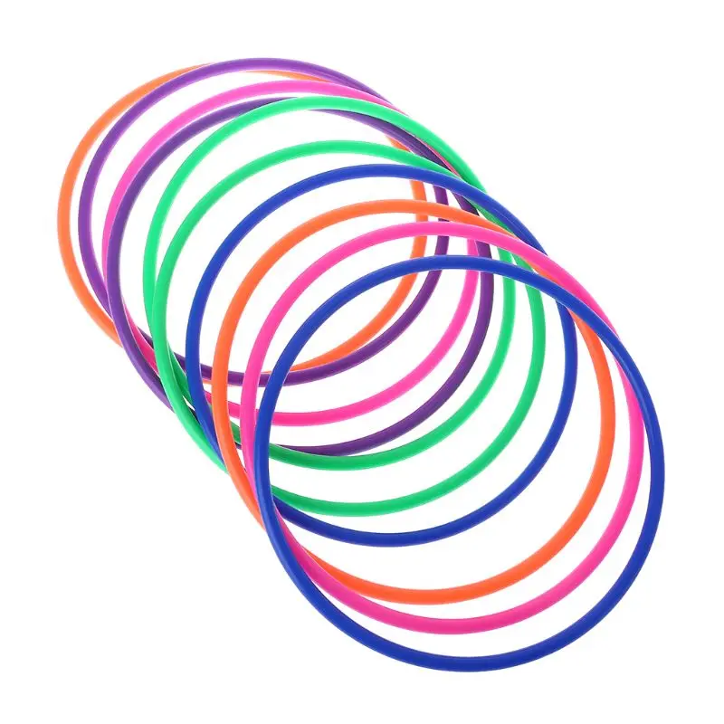 

10 Pcs Plastic Toss Rings Throw Carnival Backyard Park Games Kids Intelligence Development Educational Exercise Toy
