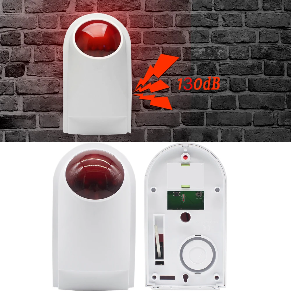 

For Home Security Alarm System Flash Siren External Outdoor Waterproof Siren Sound Strobe Flash Alarm Siren
