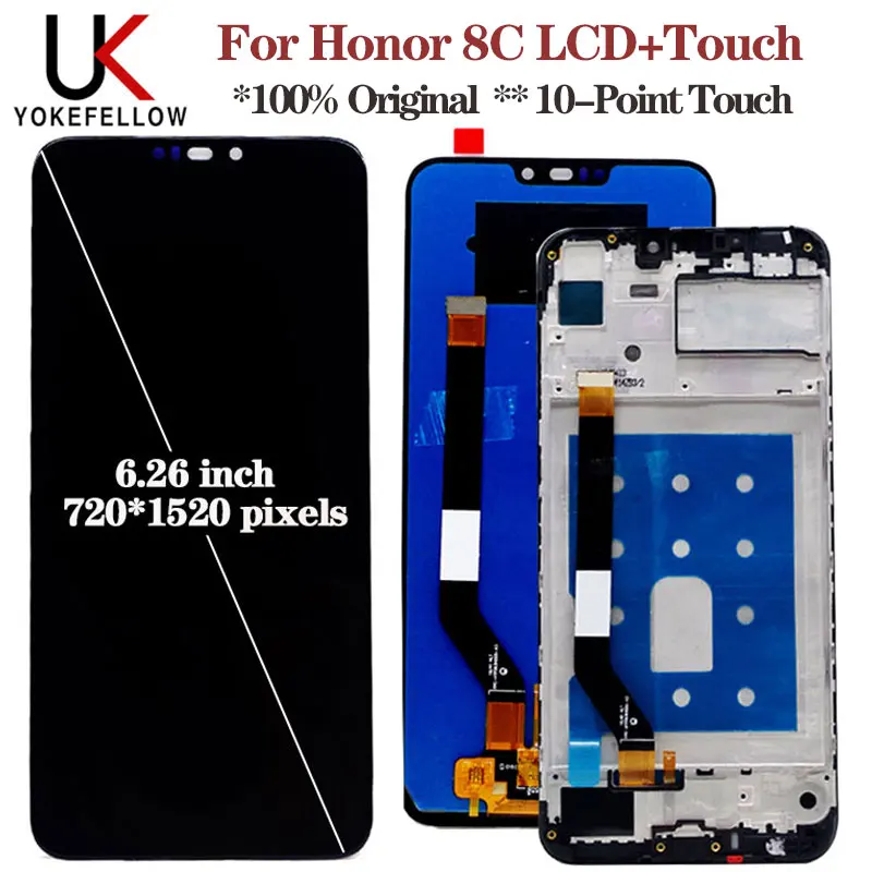 Оригинальный ЖК дисплей для Honor 8C кодирующий преобразователь сенсорного экрана в