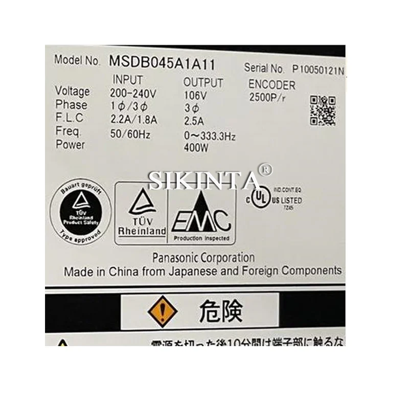 В наличии Panasonic AC сервопривод MSDB045A1A11 A6 работающий сервер полностью протестирован