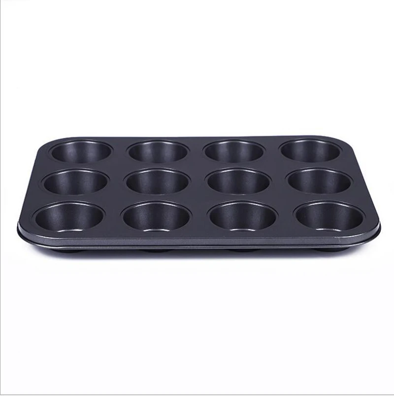 

Baking Pan, 12-Cavity Bread Pans for Baking, Mini Loaf Pan, Carbon Steel Bread Pan for Various Types of Homemade Baking