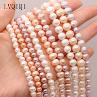 100 natural freshwater pearl top quality round loose bead for jewelry making irregular beads diy bracelet necklace accessories