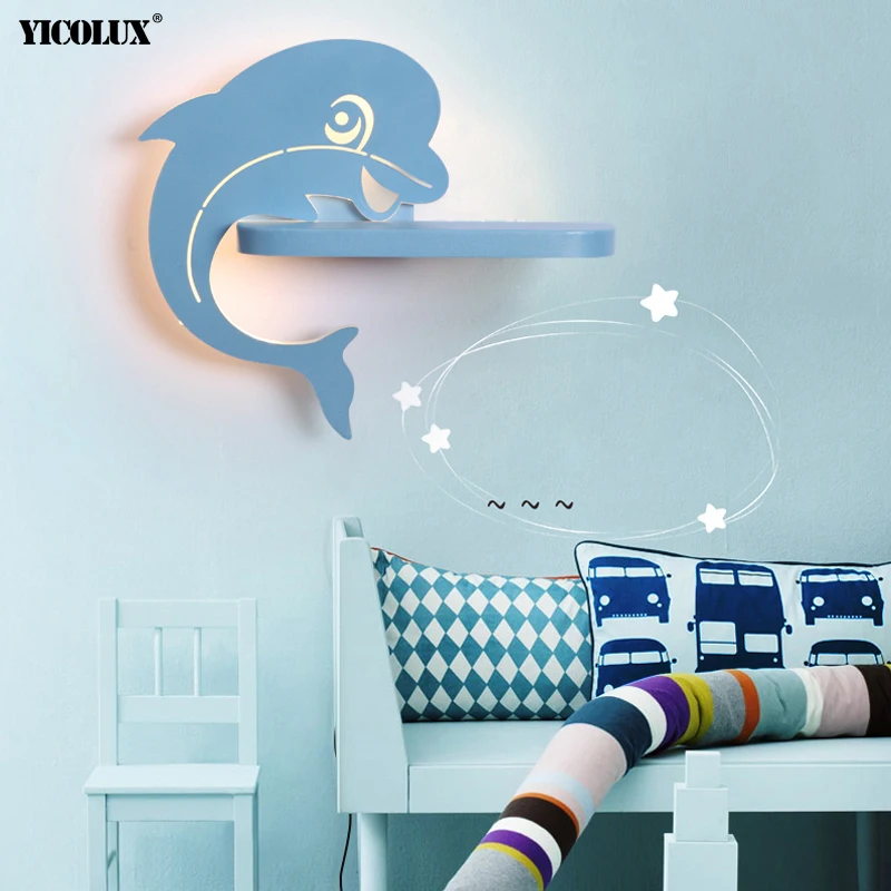 

New Modern LED Wall Lights Living Room Bedroom Bedside Pink Blue Shelf Lighting Lamp Luminaire Wandlamp Sconce DropShipping