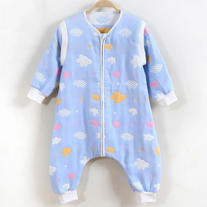 Спальный мешок для малышей комбинезон новорожденных спальный халат с разрезом