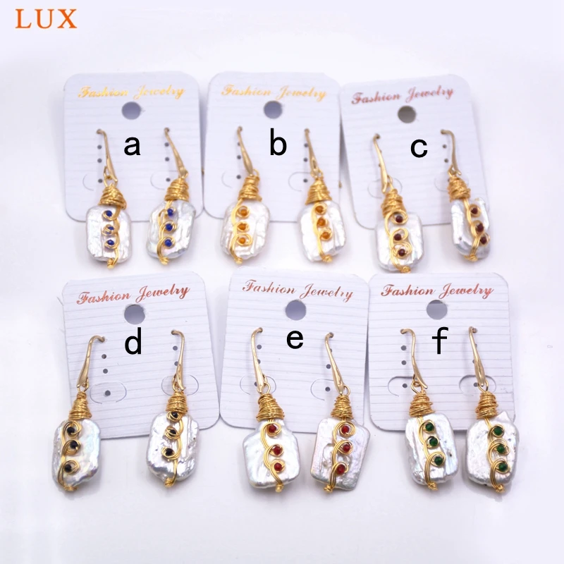 

Natural Factory Handmade Wired Fresh Water Pearl Earrings Designer Bamboo Wedding Party Earrings Jewelry for Women