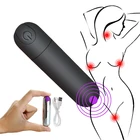 Мини-вибратор-пуля, 10 скоростей, Стимулятор клитора, USB-зарядка, массажер точки G, МОЩНАЯ ВИБРАЦИЯ пальцев интимные игрушки для женщин