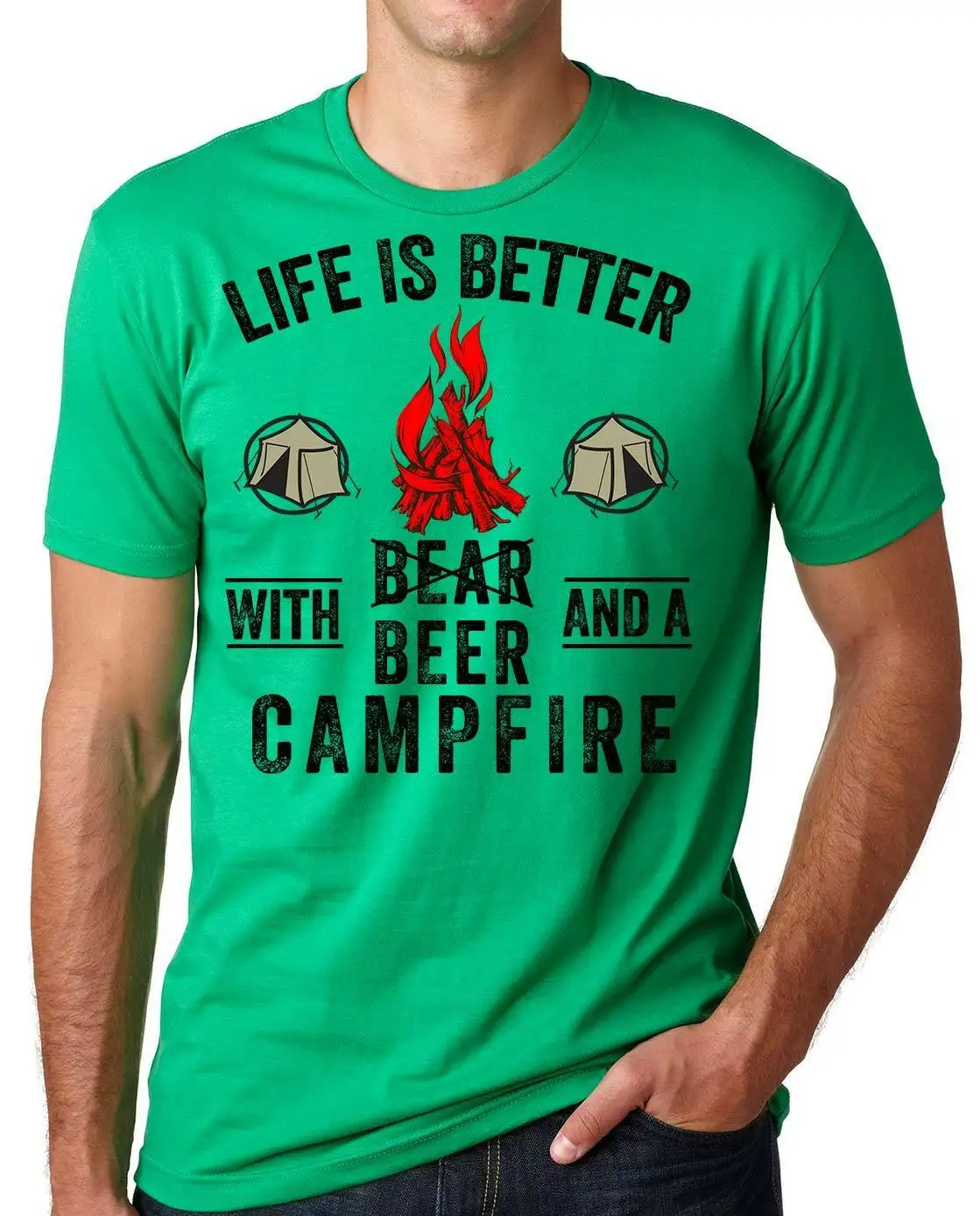 Футболка для кемпинга рыбалки охоты парка футболка рубашка костра пива футболки