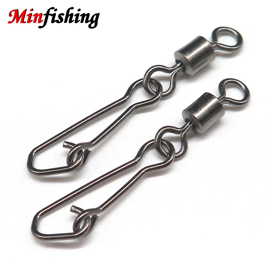 Рыболовный Вертлюг Minfishing 50 шт. вращающийся вертлюг приманка на рыболовный крючок