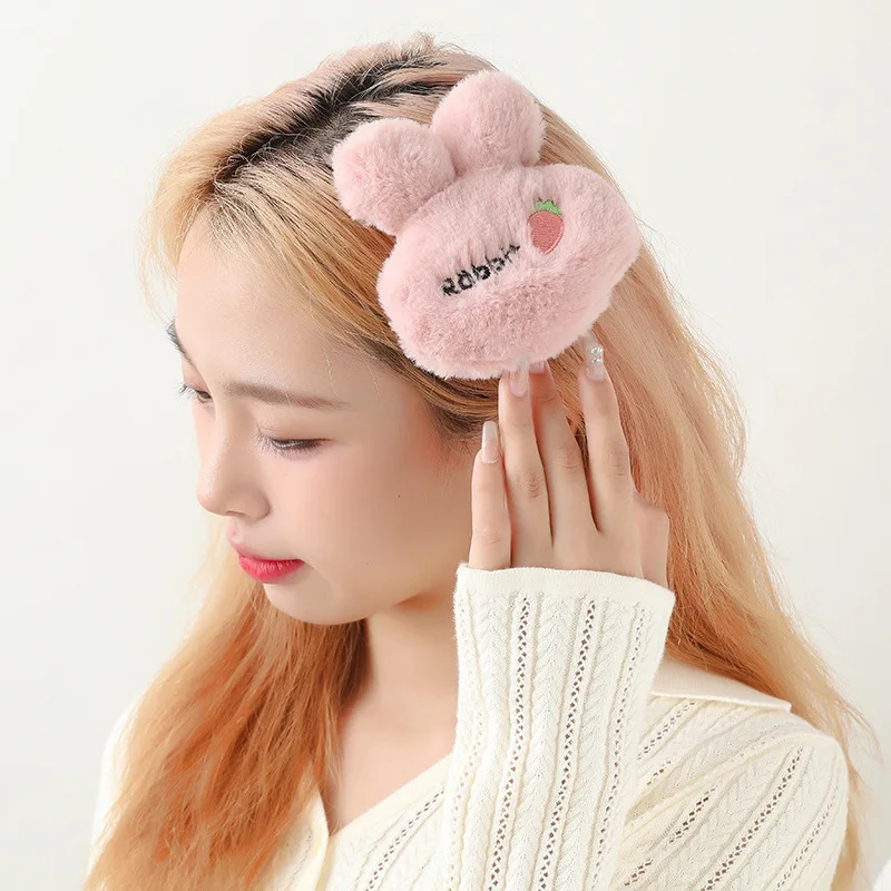 

1 корейский стиль Искусственный плюшевый мультяшный Стиль Женский боковой зажим аксессуары для волос маленькая заколка головной убор для д...