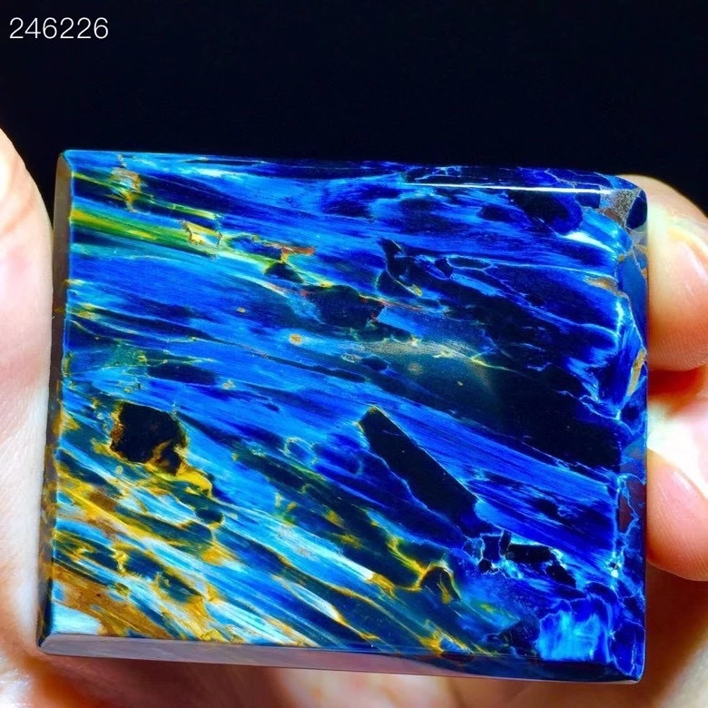 

Genuine Natural Blue Yellow Pietersite Women Men Pendant 44.6/37.6/6.5mm Necklace Rectangle Jewelry Genuine AAAAAA