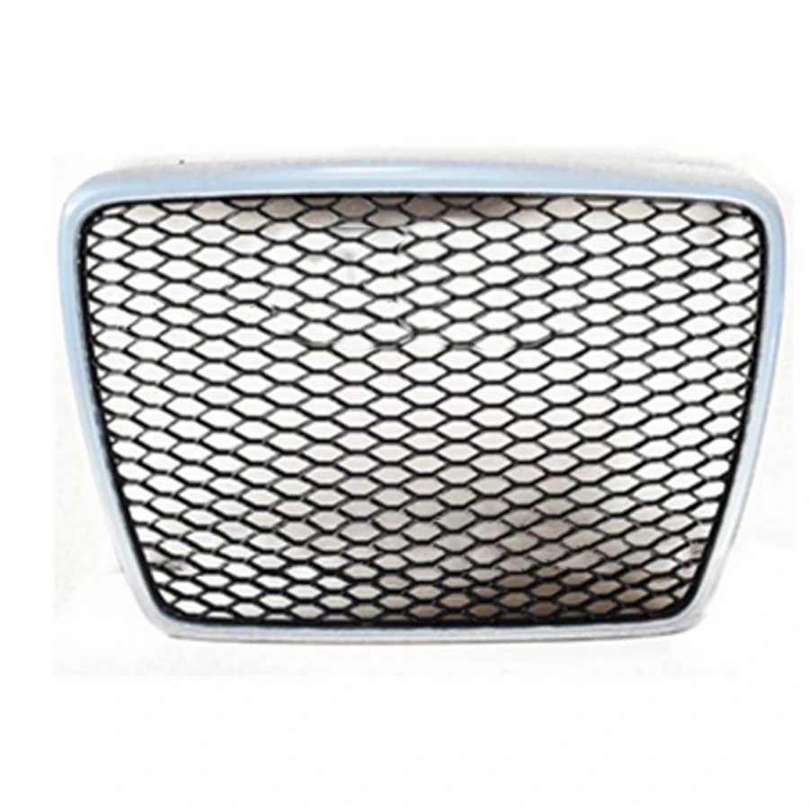 

Front Sport Hex Mesh Honeycomb Hood Grill Chrome Frame Black Grill for A6/S6 C6 2005 2006 2007 2008 2009 2010 2011 For RS6 Style