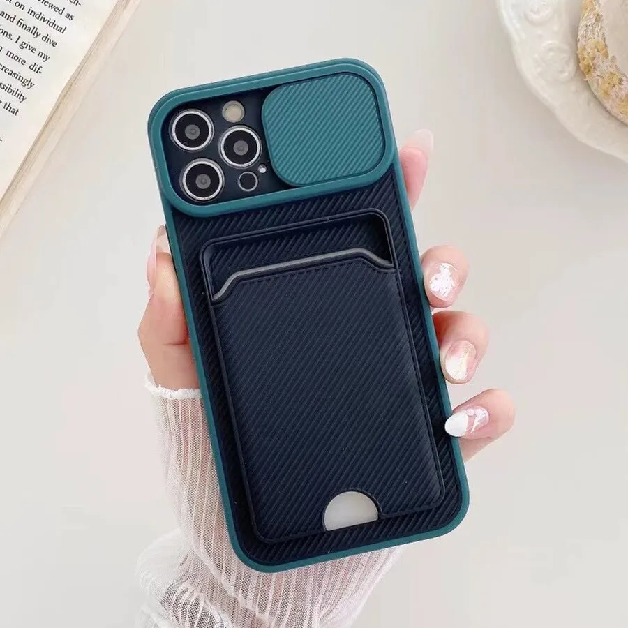 

Card Slot Case For iphone 13 Pro Max Case iphone 11 12 Pro Max 7 8 SE 2020 XR X Xs 6 6s Plus Silicon Funda Lens Protection Cover