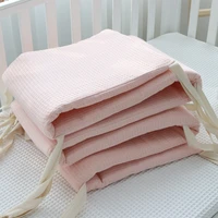 crib bumper set safe cotton cot bumpers vertical padding solid baby nordic head protector boys girls room decor toddler bedding