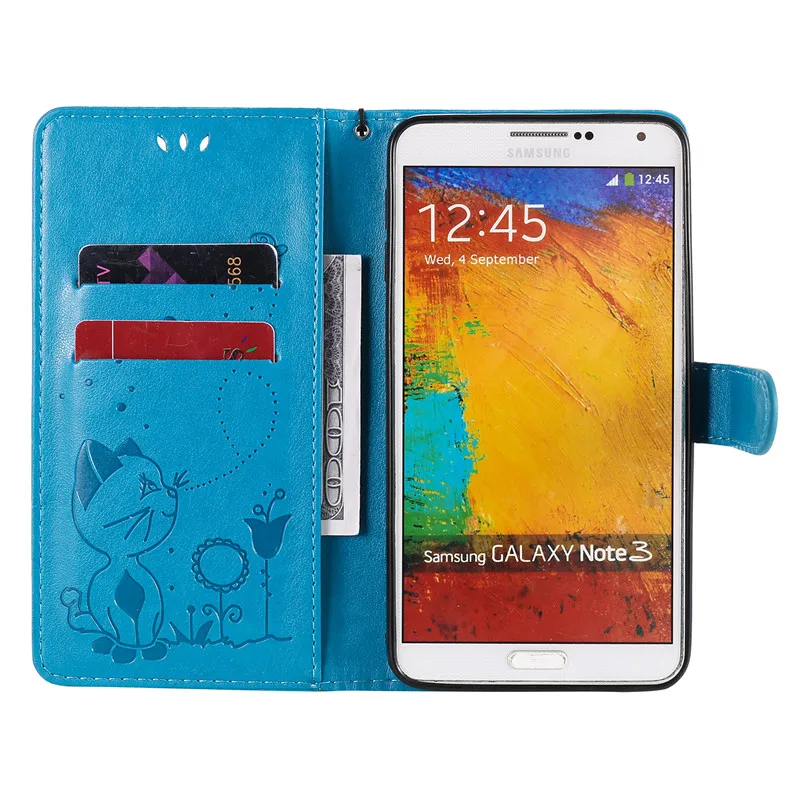 Чехол-бумажник для Samsung Note 3 силиконовый чехол из искусственной кожи телефона Galaxy
