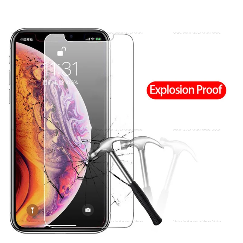 2 шт закаленное стекло для iPhone 11 2019 Защитная крышка экрана Xs Max X XR XI 7 8 6 6s Plus