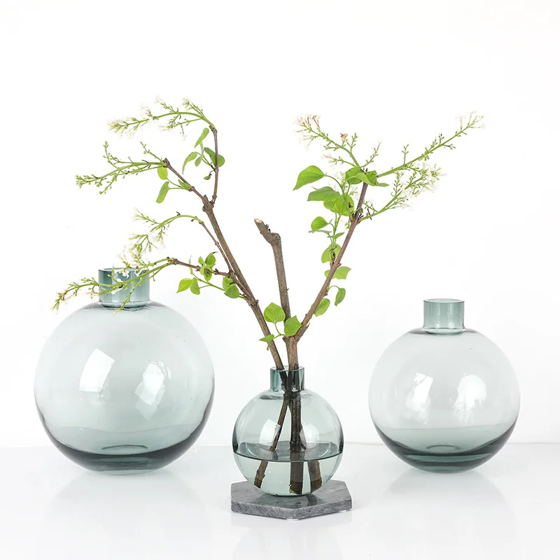 

Aurora Magic Glass Vase Round Fresh and Transparent Nordic Simple Creative Hydroponic Rose Flower Vase Decoracion Hogar Moderno