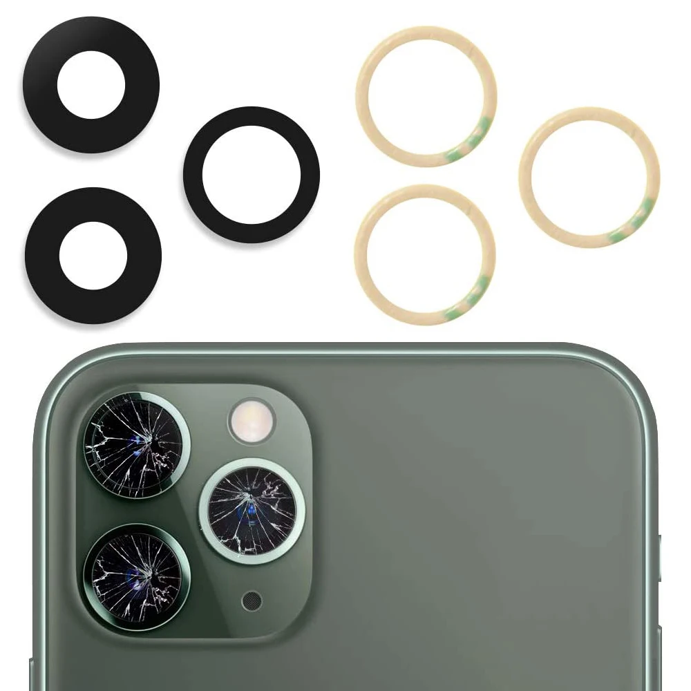 Крышка объектива задней камеры для iPhone 6 6S 6SP 7 7P 8 Plus X XR XS 11 12 Pro Max с клеем и