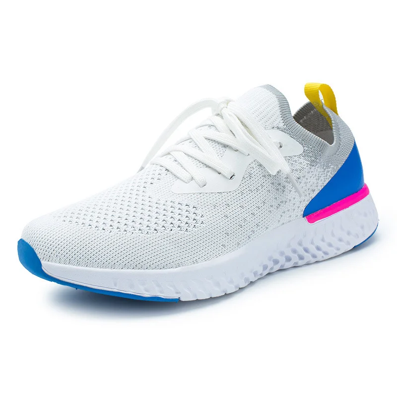 

Zapatos Mujer 2019 New Girls Flying Woven Breathable Wild Casual Shoes Running Walking White Shoes chaussures femme