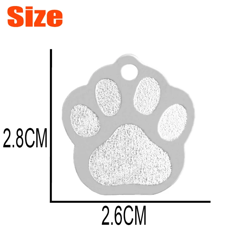 Shimmer Paw Pet Dog ID бирка Персонализированная индивидуальная гравировка ярлыки в форме кота домашних животных имя телефона номер таблички блеск ID бирка для щенка