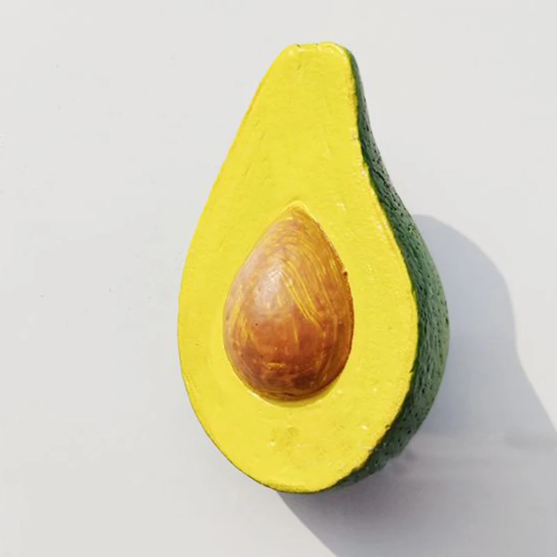 Милый имитирующий магнит на холодильник рельефный стерео фрукты/растения/хлеб