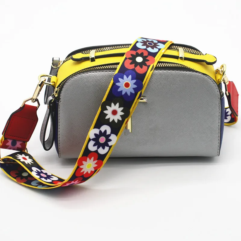 Роскошные Цветные Полосатые Ремни для сумок запасные части аксессуаров ремни на