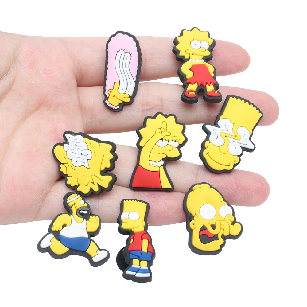 

Homer Bart Lisa PVC Shoe Charms Shoe accessories DIY Shoe decoration for croc jibz kids favor kawaii cute X-mas