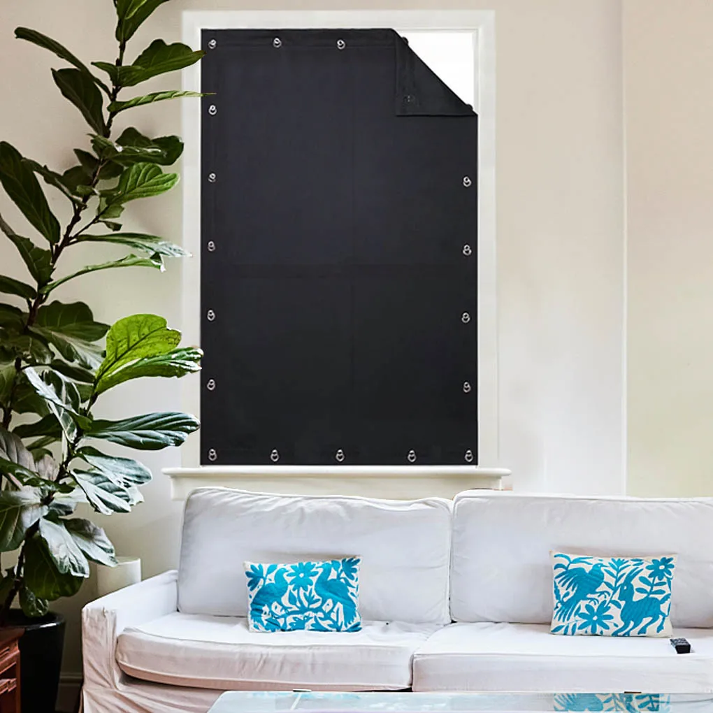 

2pc Blackout Blinds Curtain Portable Shades with Suction Cups Baby Nursery Bedroom Temporary Window Cover