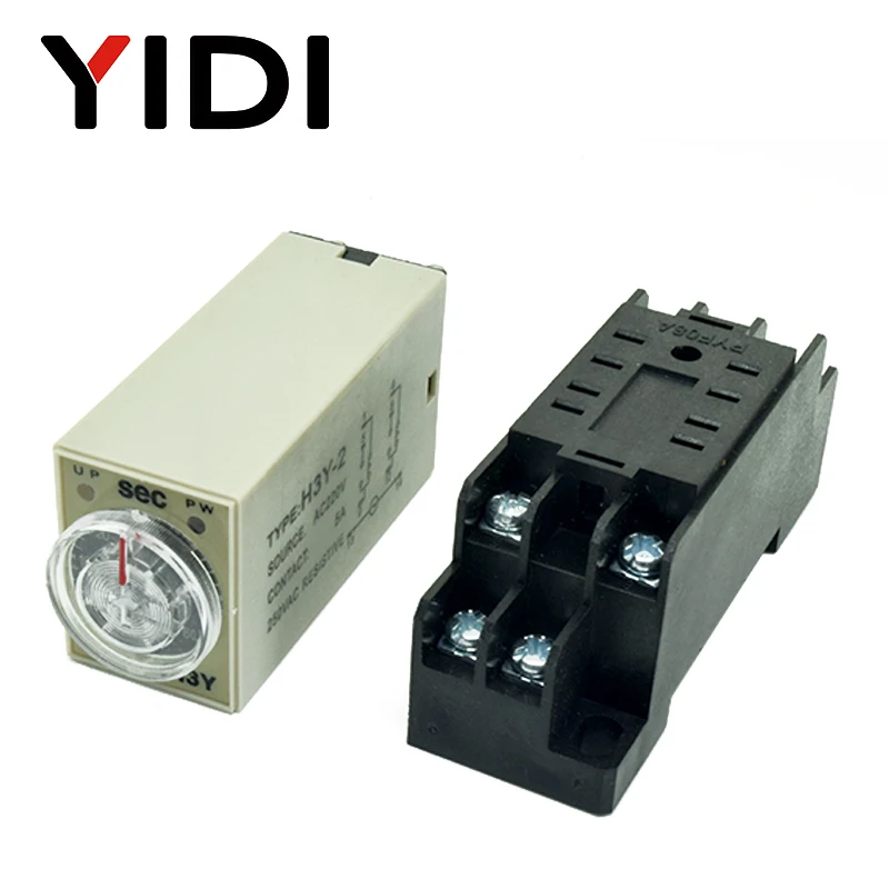 H3Y-2 реле таймера DC12V AC 220 V 0-30 Sec 0-30 minute 0-60 s 0-60 min таймер задержки 220VAC реле времени с базовым гнездом