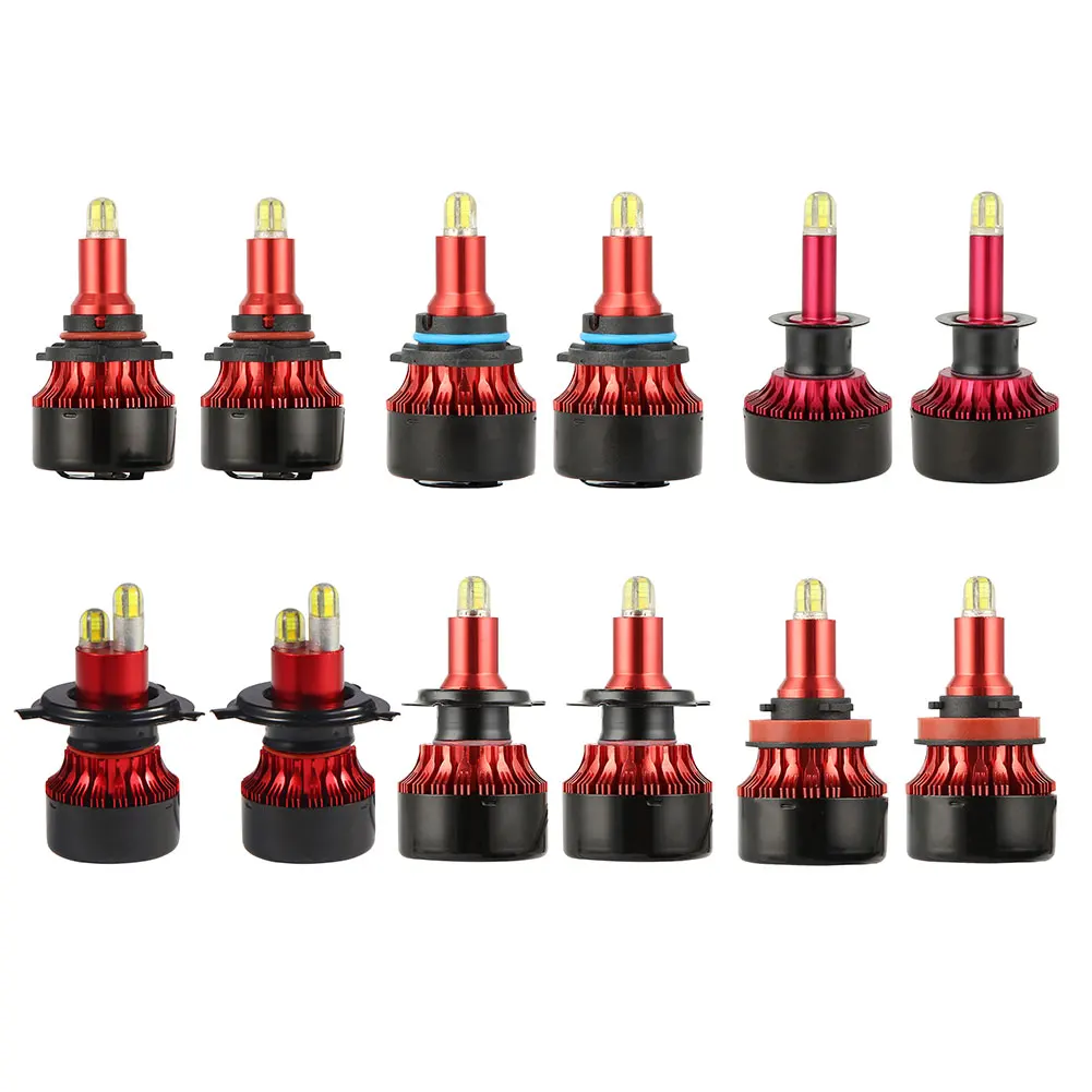 

2x Car Headlight Conversion Globes Bulbs Car Headlight Bulbs Kit H1 H4 H7 H11 9005 HB3 9006 HB4 10000LM Head Lamp