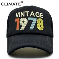 climate vintage 1978 cap 1978 vintage trucker cap men retro 40th birthday gift baseball caps black cool trucker caps hat for men