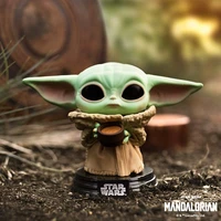 star wars the mandalorian child baby yoda with cup vinyl bobblehead doll action figure toys