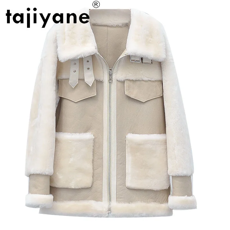 

Tajiyane Real Fur Coat Women Genuine Sheepskin Jackets Woman 100% Wool Jacket Female Clothing High Quality Femme Veste TN1986