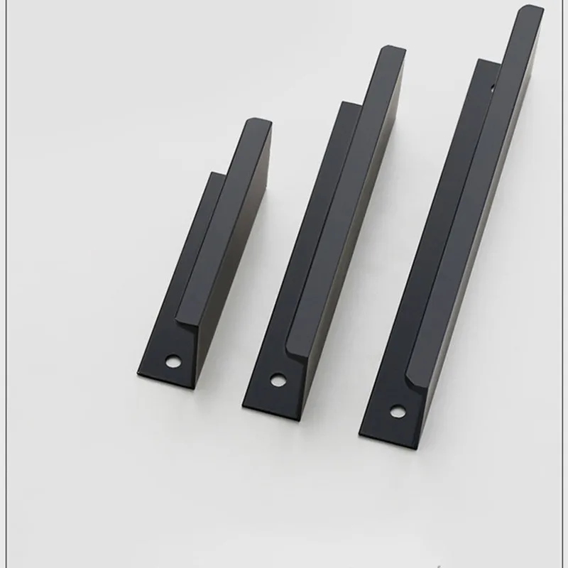 Черные ручки для мебели ящиков шкафа кухонного скрытые | Обустройство дома