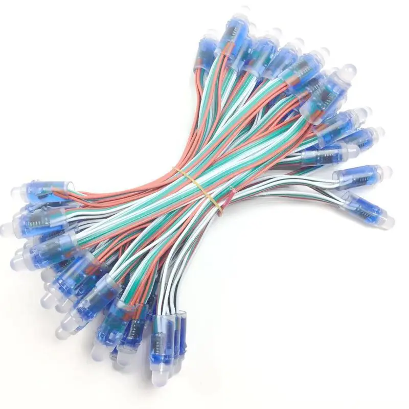 1000 шт. DC5V WS2811 полный Цвет светодиодный пиксель светильник Модуль 12 мм 15 см провода