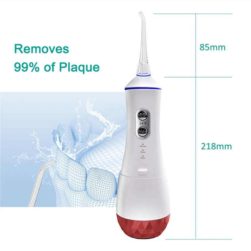 

USB Rechargeable Water Flosser Portable Water Jet 320ML Water Tank Waterproof Teeth Cleaner Oral Irrigator