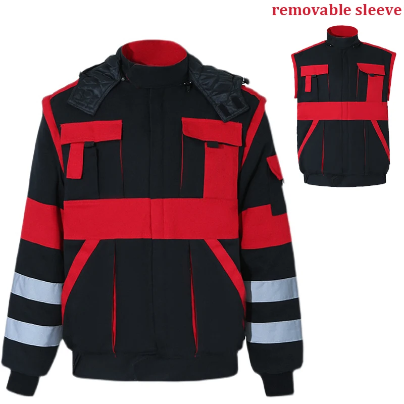 

Winter Clothes Outdoor High Visibility Reflective Jacket Windproof Thicken Warm Cotton Padded Workwear Winter Wadded Coat