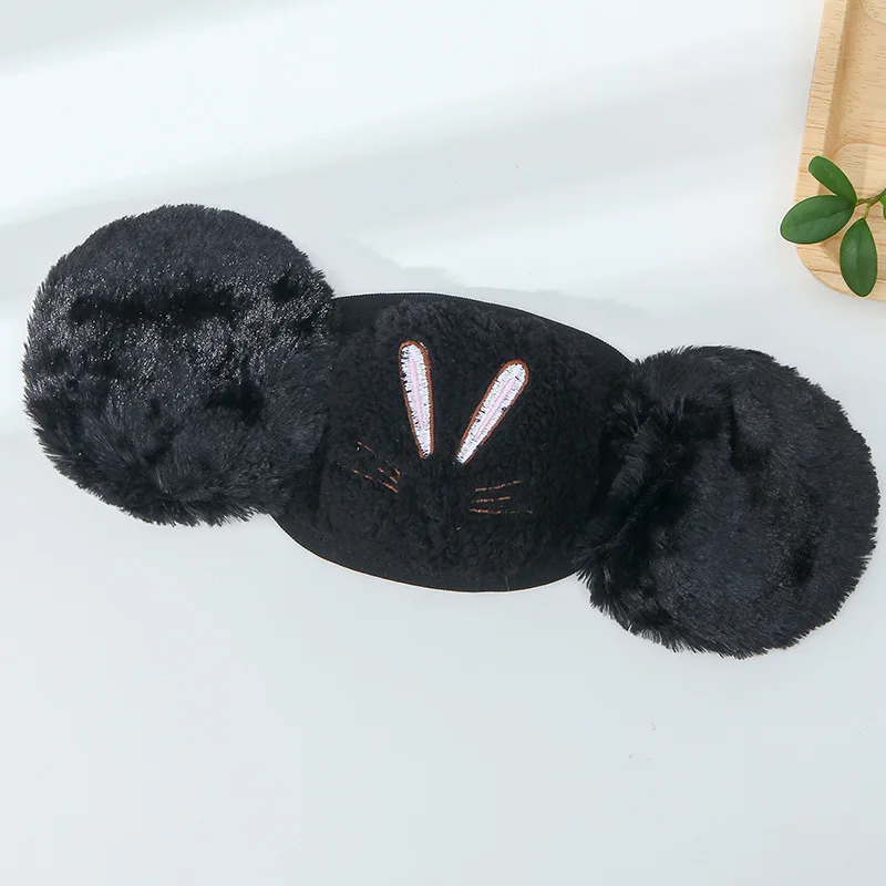 Модные зимние маски с мультяшным кроликом ветрозащитные Теплые ушками для лица и