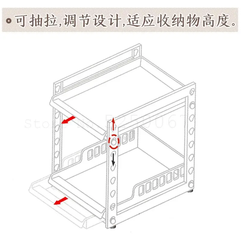 Рамка Ambry дымчатого типа для приема двухслойная регулируемая полка кухни | Дом и