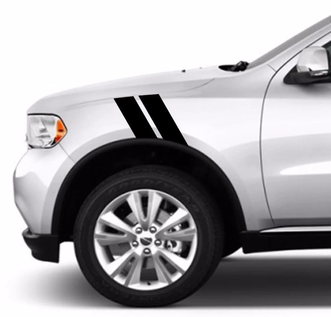Для(2 шт) Новые " Fender Hash Bar marks виниловые гоночные полосы наклейки(подходит Dodge Durango