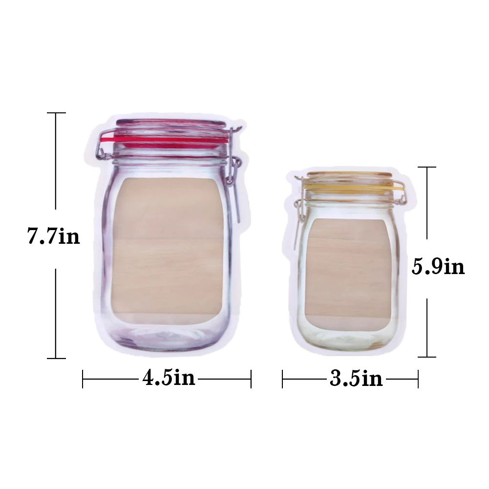 Reusable Snack Bag Freezer Hermetic Food Storage Fresh Seal Cans Kitchen Organizer Mason Jar For Travel |