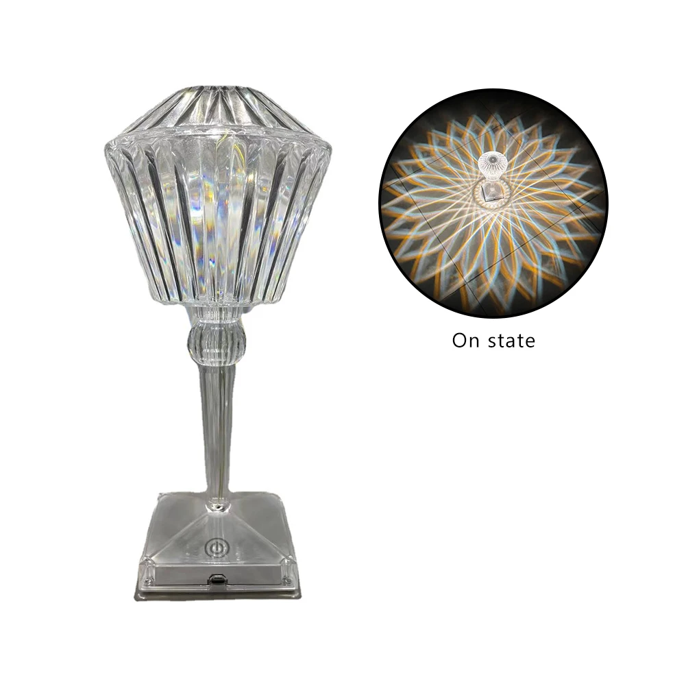 

Светодиодная настольная лампа с хрустальной проекцией, романтический ночник для ресторанов, баров, прикроватные светильники