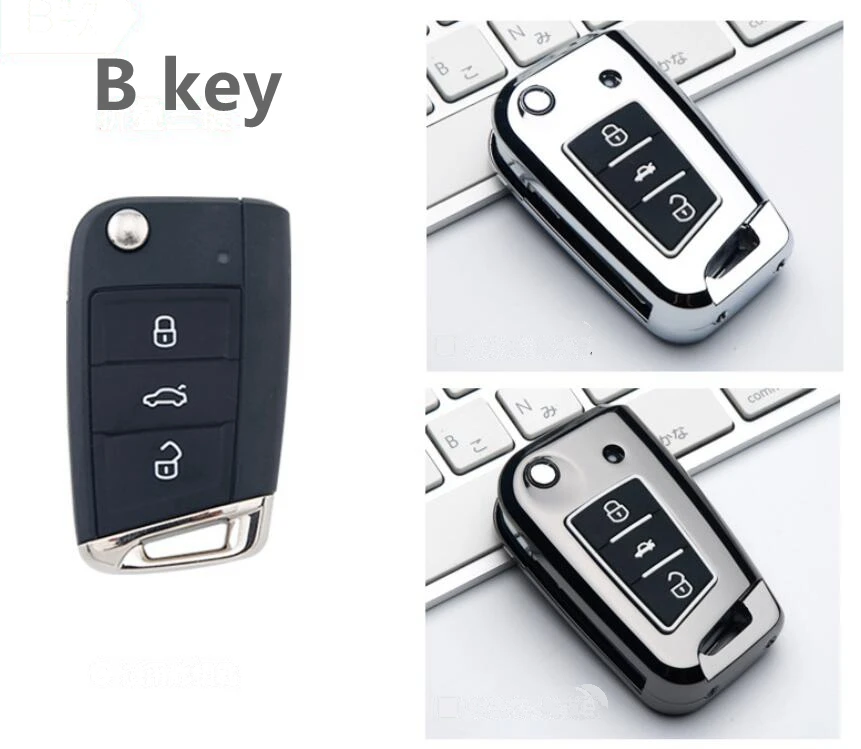 Чехол для автомобильного ключа Skoda Octavia A5 A7 Superb Fabia Yeti Seat VW Tiguan Passat B6 B8 Polo Golf 6 7 T Roc