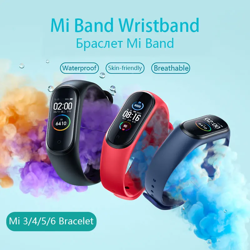 Ремешок силиконовый для Mi band 4 сменный Браслет Xiaomi mi 6 5 3|Ремешки часов| |