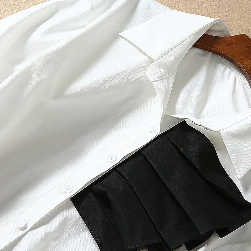 Новые модные высококачественные осенние вечерние повседневные белые рубашки