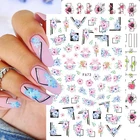 1 шт. геометрические наклейки для ногтей в виде цветка винограда Цветущие Красочные 3D переводные наклейки летние Слайдеры для гель-лака украшение для ногтей F673