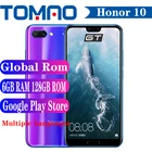 Официальный Смартфон Honor 10 с глобальной прошивкой, на базе Android 8,1, Восьмиядерный процессор Hisilicon Kirin 970, 6 ГБ ОЗУ, 64 Гб ПЗУ, 128 Гб ПЗУ, 3400 мАч, камера 24 МП